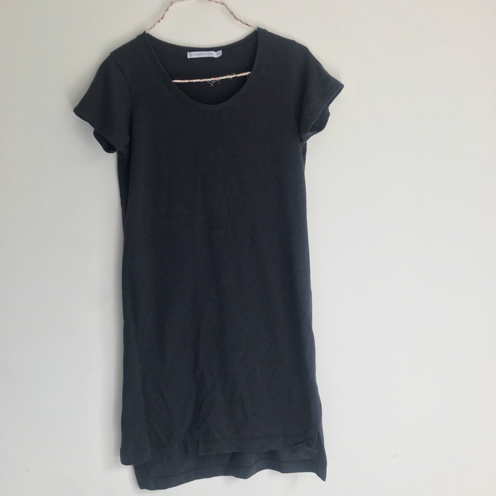 dark grey t-shirt dress